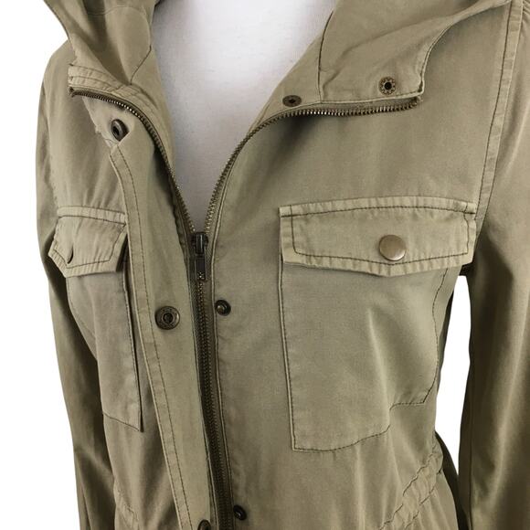 Forever 21 Hoodie Utility Jacket 100% Cotton Size Small - Picture 4 of 8